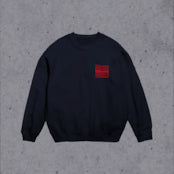 Utheme Red Logo Layer Sweat Navy