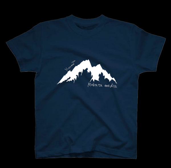 Mountain tee / indigo blue tee