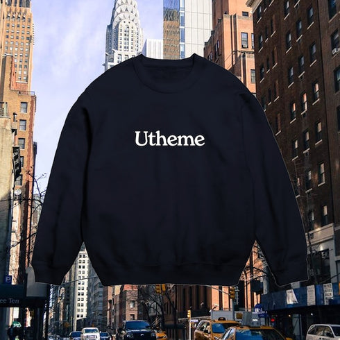 2023 AW U the me Logo Sweatshirt Navy
