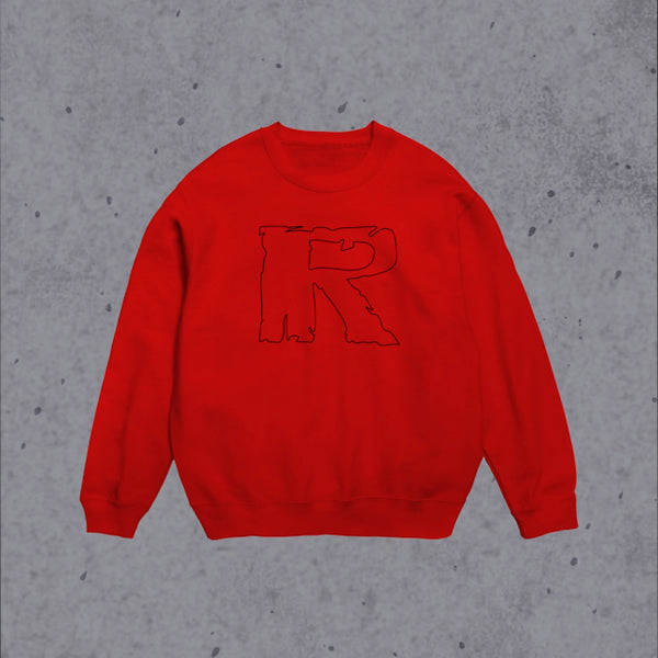 "R" Rokata initial Sweatshirt Red
