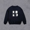 R logo grid sweatshirt Navy