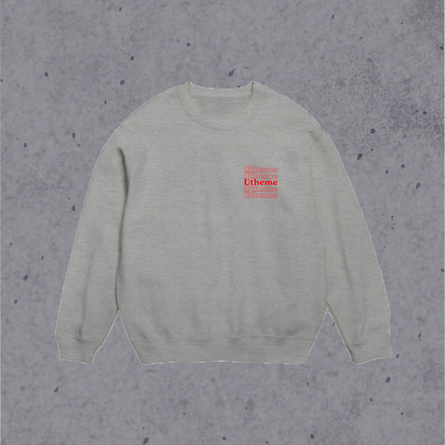 Utheme Red Logo Layer Sweat Gray – NoLA