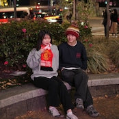 Utheme Red Logo Layer Sweat Navy